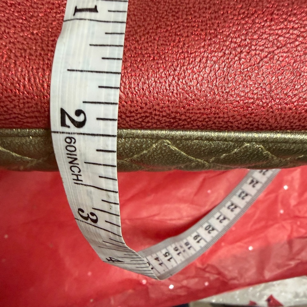 GUCCI Trapuntata bag Limited leather mini red/green metallic vintage - Picture 13 of 16
